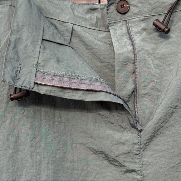 🖤 El Naa Womens S Green Cargo Maxi Skirt Nylon Utility Pockets Y2K Streetwear - Picture 3 of 7